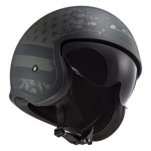 LS2 Spitfire II black Flag helmet matt black Size XL