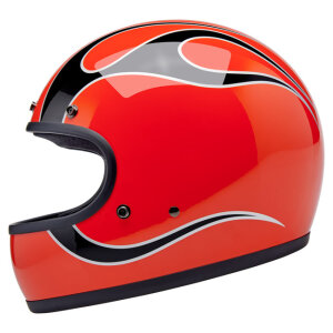 Biltwell Gringo helmet Comp Orange Flames Size XS