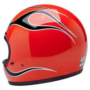 Biltwell Gringo helmet Comp Orange Flames Size XS