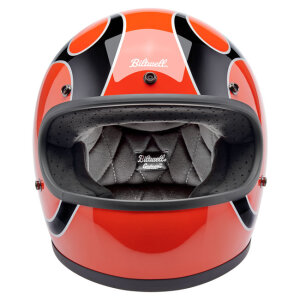 Biltwell Gringo helmet Comp Orange Flames Size M