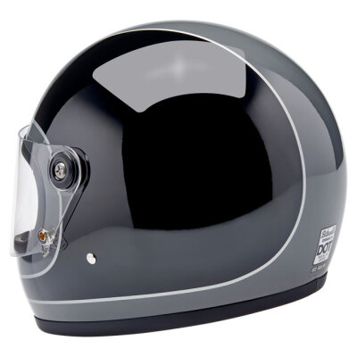 Biltwell Gringo S helmet Storm Grey/Black Tracker Gloss Size XS
