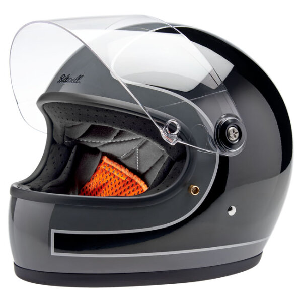 Biltwell Gringo S helmet Storm Grey/Black Tracker Gloss Size M