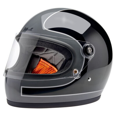Biltwell Gringo S helmet Storm Grey/Black Tracker Gloss size XL