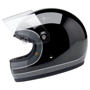 Biltwell Gringo S helmet Storm Grey/Black Tracker Gloss size XL