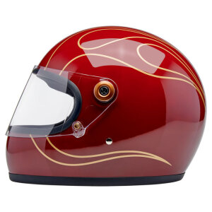 Biltwell Gringo S helmet Garnet Red Flames Size S
