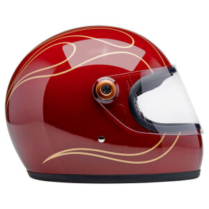 Biltwell Gringo S helmet Garnet Red Flames Size S