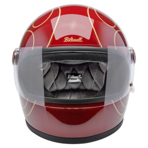 Biltwell Gringo S helmet Garnet Red Flames Size S