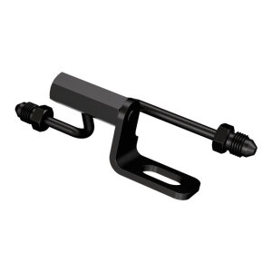 Goodridge Steel brake tee. Black plated carbon steel