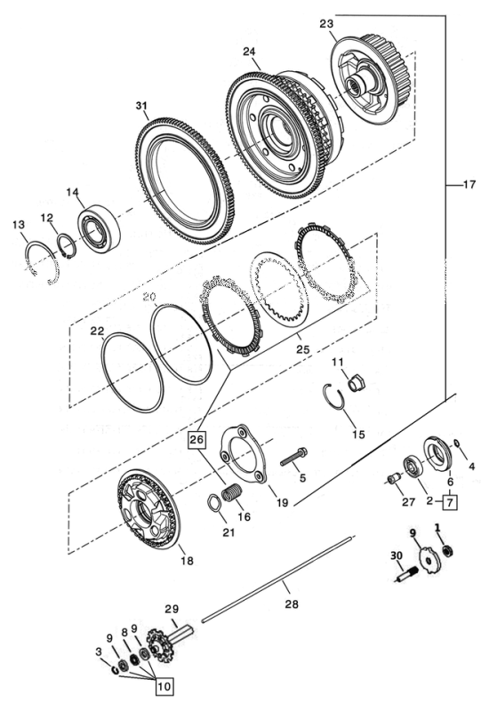 APM BT17-UP HvyDty clutch kit w/springs (ES)