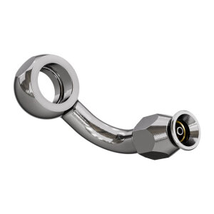 Goodridge banjo 3/8" 90 degrees. Stainless Steel