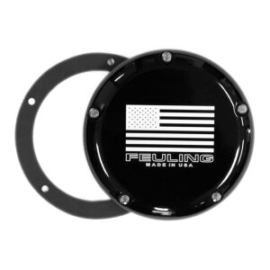 Feuling, derby cover. American Flag. Black CC