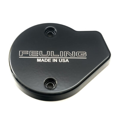 Feuling, timer cover. Feuling text logo. Black CC