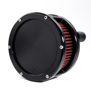 Feuling, BA air cleaner. Black. Red filter. Solid cover