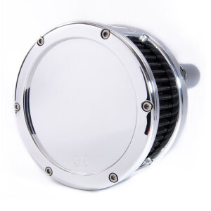 Feuling, BA air cleaner. Chrome. Black filter. Solid cover