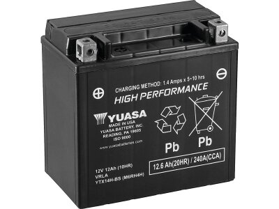 Maintenance Free High Performance YTX14H Factory Activated AGM Battery AGM, 240 A, 12.6 Ah  inkl. 7,50 Euro Batteriepfand inkl. 7,50 Euro Batteriepfand