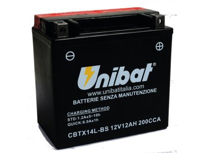Maintance Free Series CBTX14L-BS Batterie Dry Battery with Acid Pack AGM, 200 A, 12.0 Ah  inkl. 7,50 Euro Batteriepfand inkl. 7,50 Euro Batteriepfand