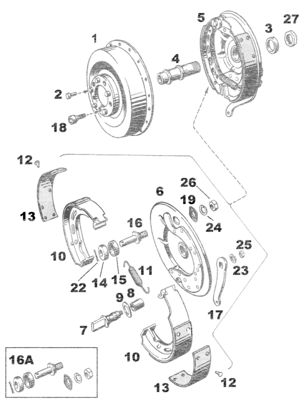 Rear Brake Pivot Stud BT36-57 (FR)
