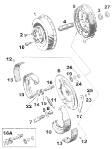 Rear Mechanical Brake Cam BT36-57 (IT)