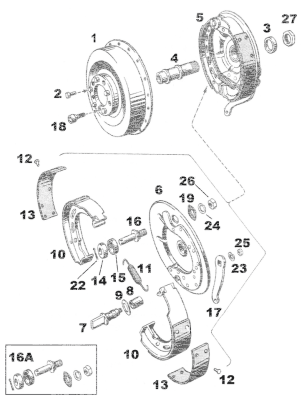 Rear Brake Pivot/Cup Kit Prkz BT36-57 (ES)