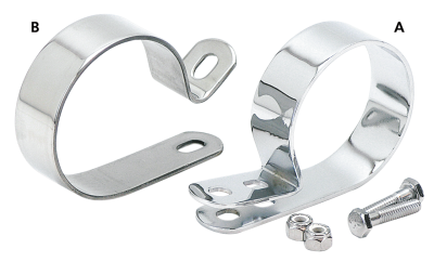 Muffler Clamp Set Chrome 3-1/4" Tubing (FR)