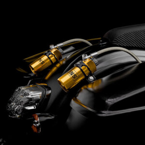 Kraus, Remote Reservoir Mounts for Öhlins. Black anodized