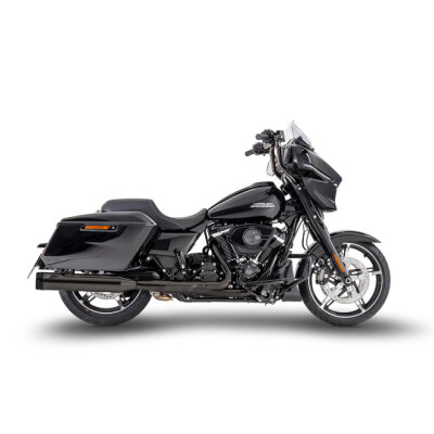 Zard, FLHTK Slip-On mufflers set. Black-chrome Stainless