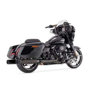 Zard, FLHTK Slip-On mufflers set. Black-chrome Stainless