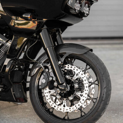 Arlen Ness, 19" Pro Sport front fender. Carbon fiber