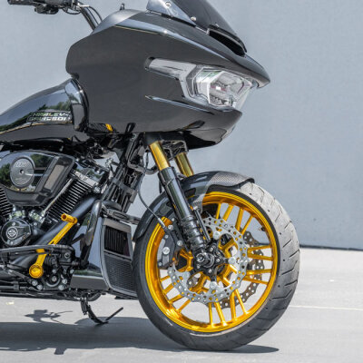 Arlen Ness, 19" Cafe front fender. Carbon fiber
