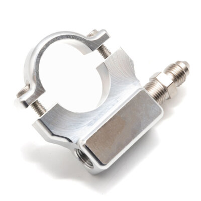 Feuling, 1" handlebar oil pressure gauge mount. Raw