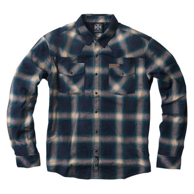WCC Outlaw Flannel shirt blue/beige Size L