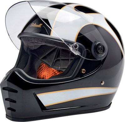 Helmet Lanespltr Bk/wt Md