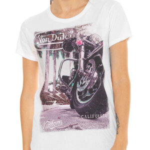 Von Dutch Moto female t-shirt white Size XS