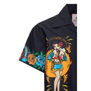 King Kerosin Acapulco hawaii shirt black Size 3XL