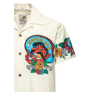 King Kerosin Acapulco hawaii shirt off white Size XL