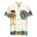 King Kerosin Acapulco hawaii shirt off white Size 2XL