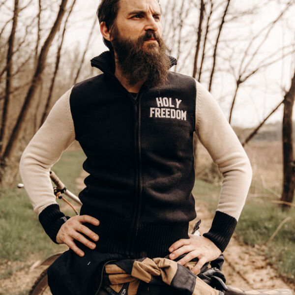 Holy Freedom Dirtrack sweatshirt black/white Size L