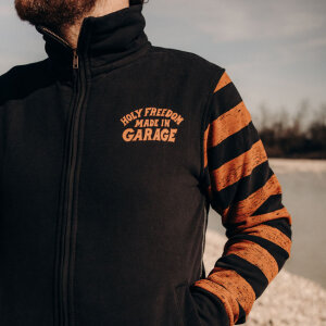 Holy Freedom Garage zip sweatshirt orange/black Size XL