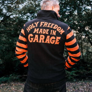 Holy Freedom Garage zip sweatshirt orange/black Size 2XL