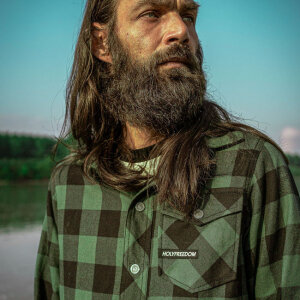 Holy Freedom Jessie James Flannel shirt green Size L