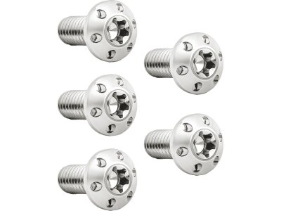 Titanium Floating Rotor Bolt Kit For Rear Brake Discs, Thread: 3/8"-16 x 1" Polished