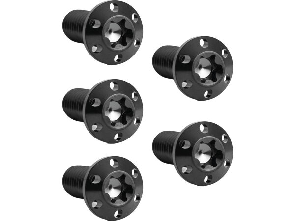 Titanium Floating Rotor Bolt Kit For Rear Brake Discs, Thread: 3/8"-16 x 1" Black