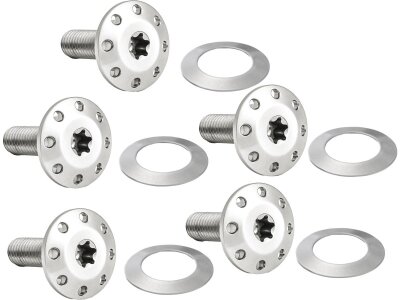 Titanium Floating Rotor Bolt Kit For Front Brake Discs Polished
