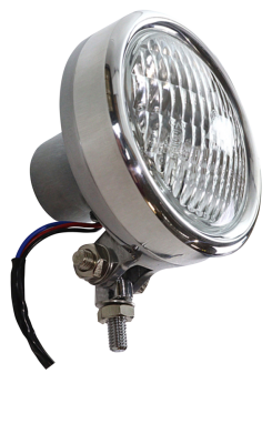 Aluminum Retro Headlamp Polished (FR)