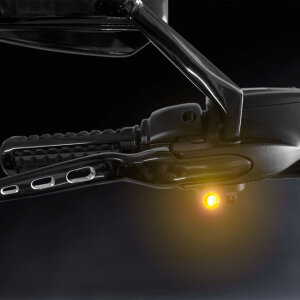 HeinzBikes, Nano below bar turn signals. Black with PL