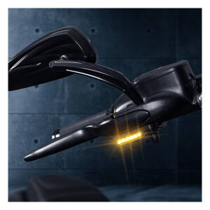 HeinzBikes, Stripes below bar turn signals. Black with PL