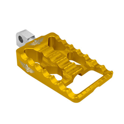 HeinzBikes, MX foot pegs V1. Gold