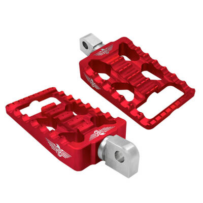 *6 DAYS EXTRA TRANSIT TIME* HeinzBikes, MX foot pegs V1. Red