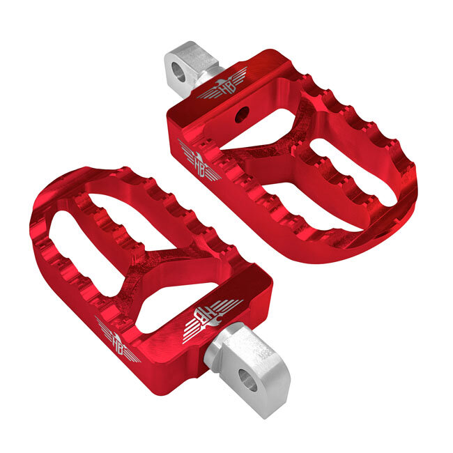 *6 DAYS EXTRA TRANSIT TIME* HeinzBikes, MX foot pegs V2. Red