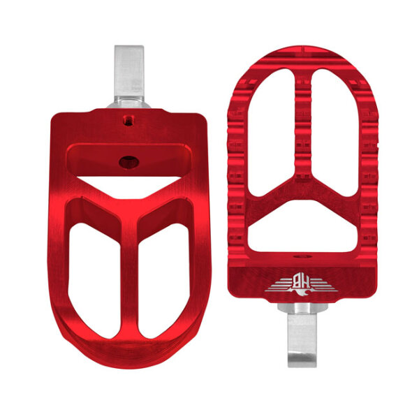 *6 DAYS EXTRA TRANSIT TIME* HeinzBikes, MX foot pegs V2. Red